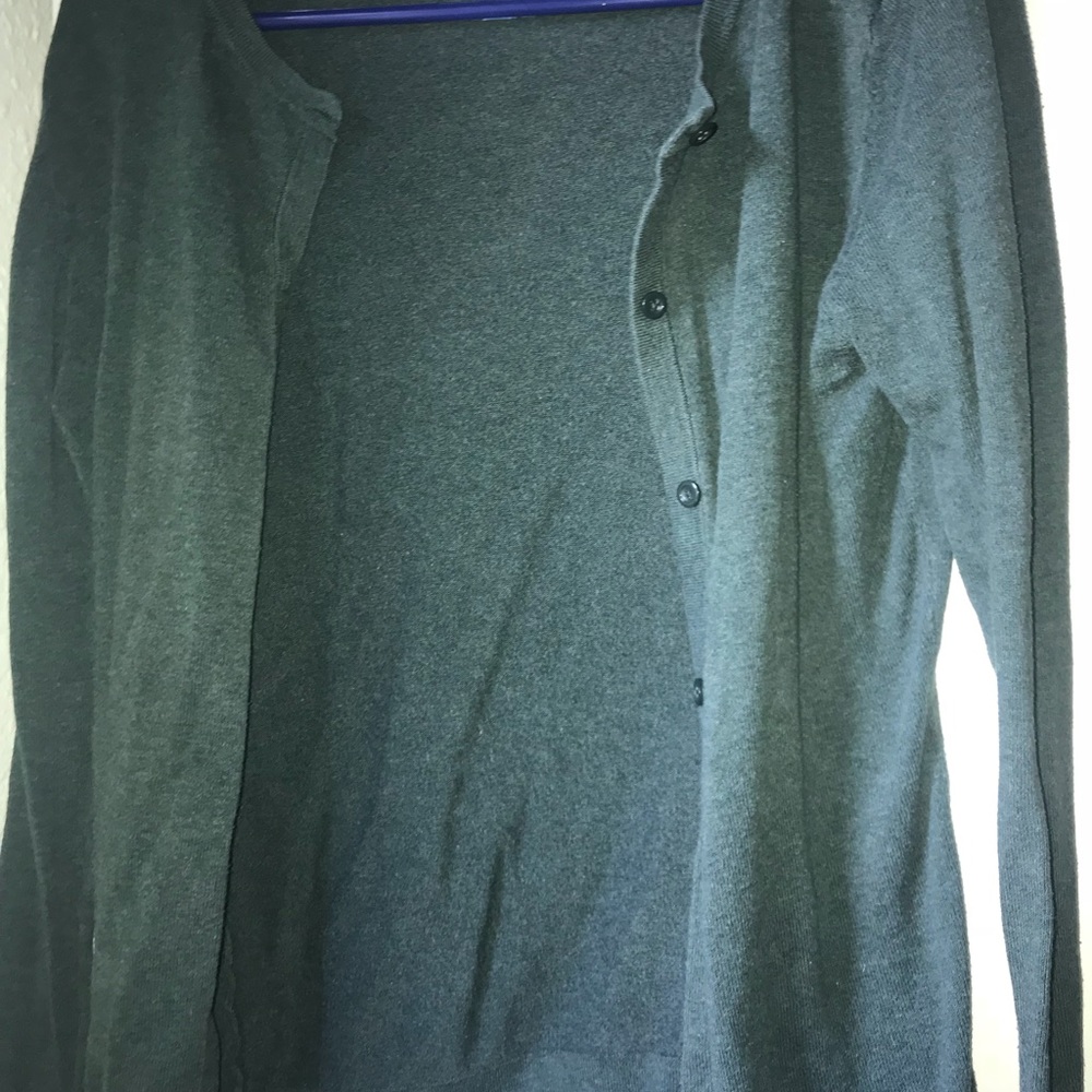 Simple forest green cardigan